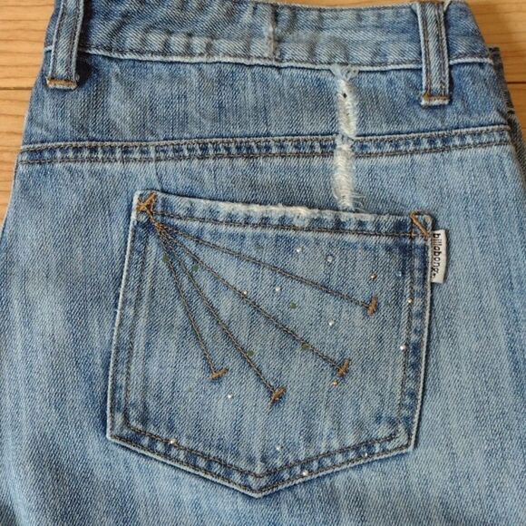 Billabong Distressed Flared Leg 5 Pocket Jeans Size 13 - Picture 5 of 11
